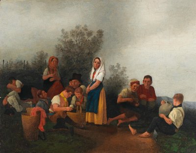 Schreiber Family at the Vineyard by Johann Michael Neder